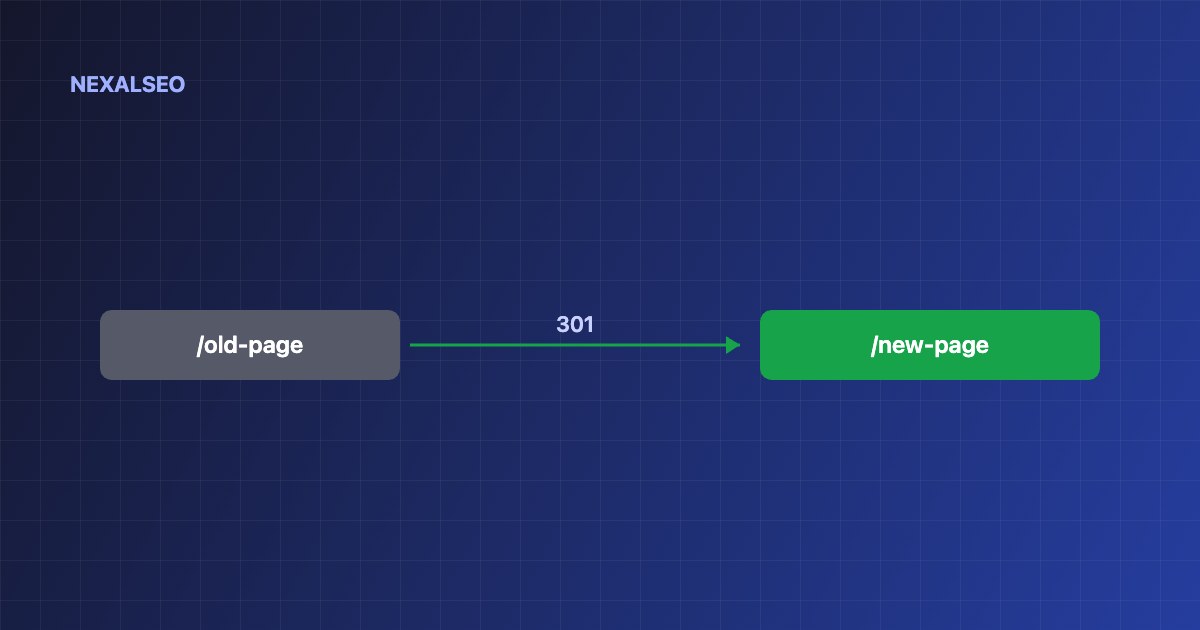 301 vs 302 redirect: a permanent 301 sends /old-page to /new-page